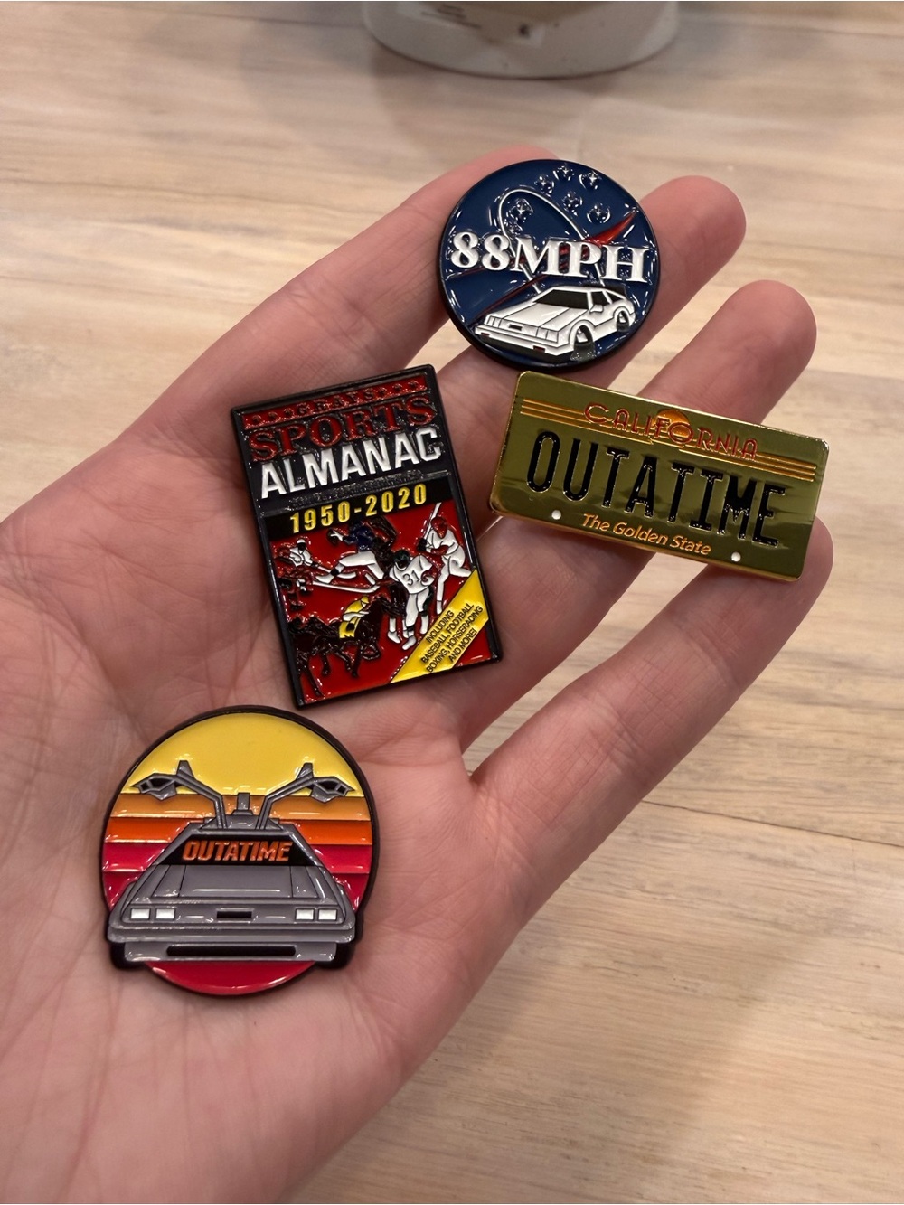 Outatime Vintage-Inspired Enamel Brooch Set - Multicolor